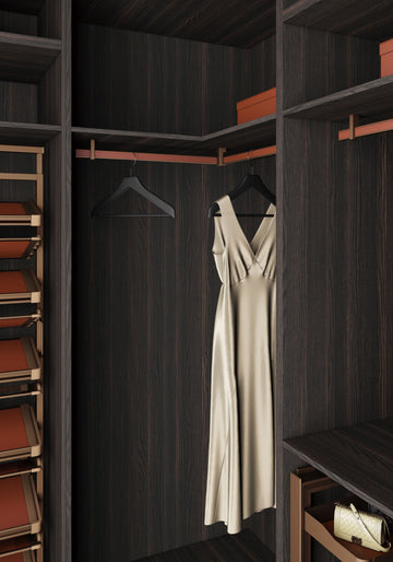 Aluminum Closet Rod and End Support - Lucente Series