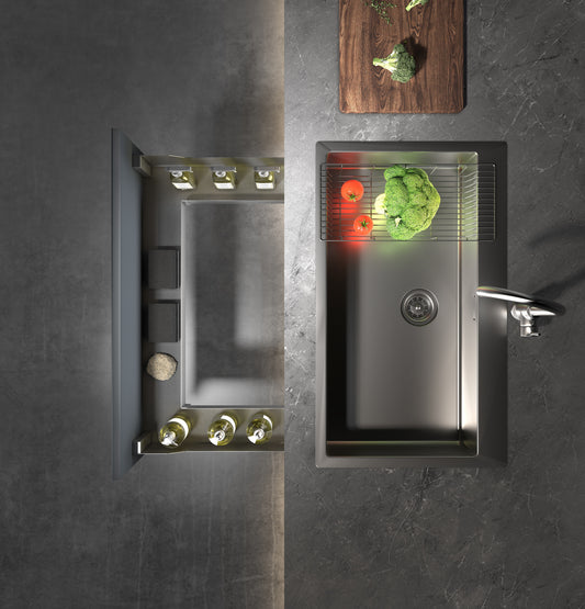 U Shaped Pull Out Basket - Iron Series