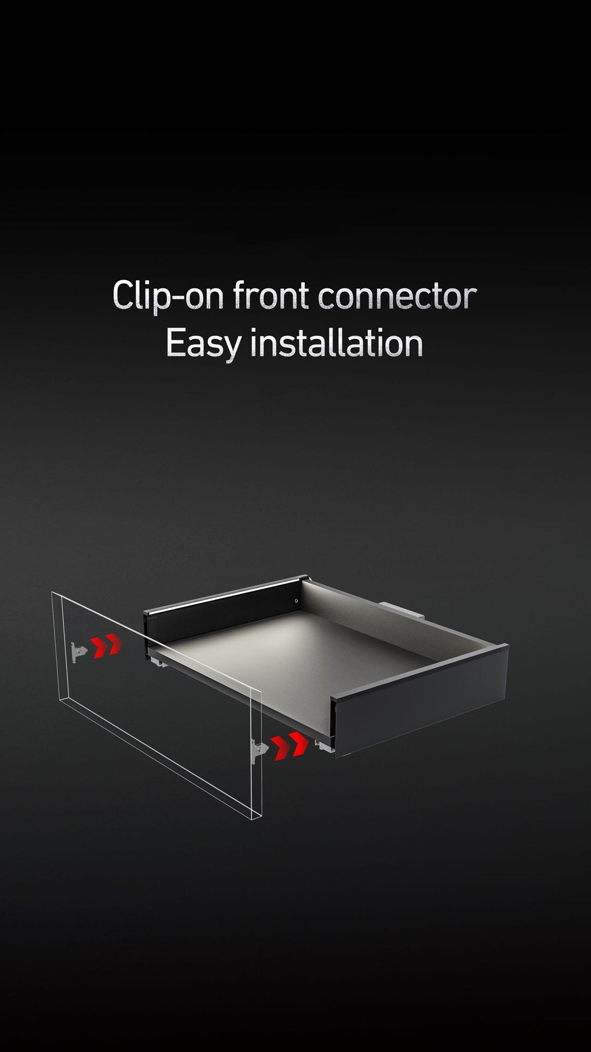 Metal Draw Box Push Open & Soft-Close Metal Drawer Box System With 4D Adjustment (8-W