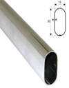 Oval Shape Closet Rod & End Support (Chrome) - 9.85 ft