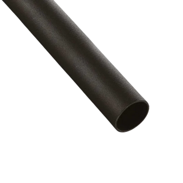 1" Round Shape Closet Rod & End Support (Black) - 9.85 ft