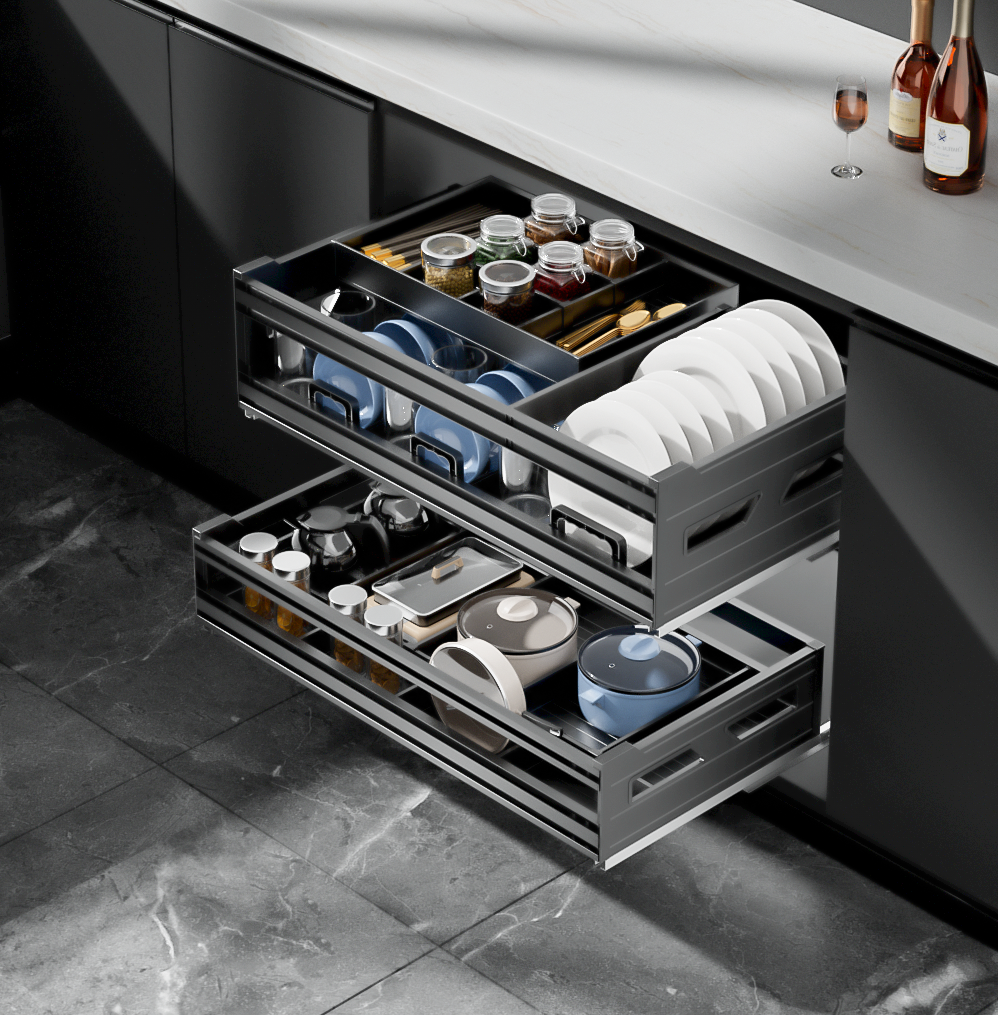 Aluminum Multifunctional Drawer Organizer (2 Layers Included) - Baoge